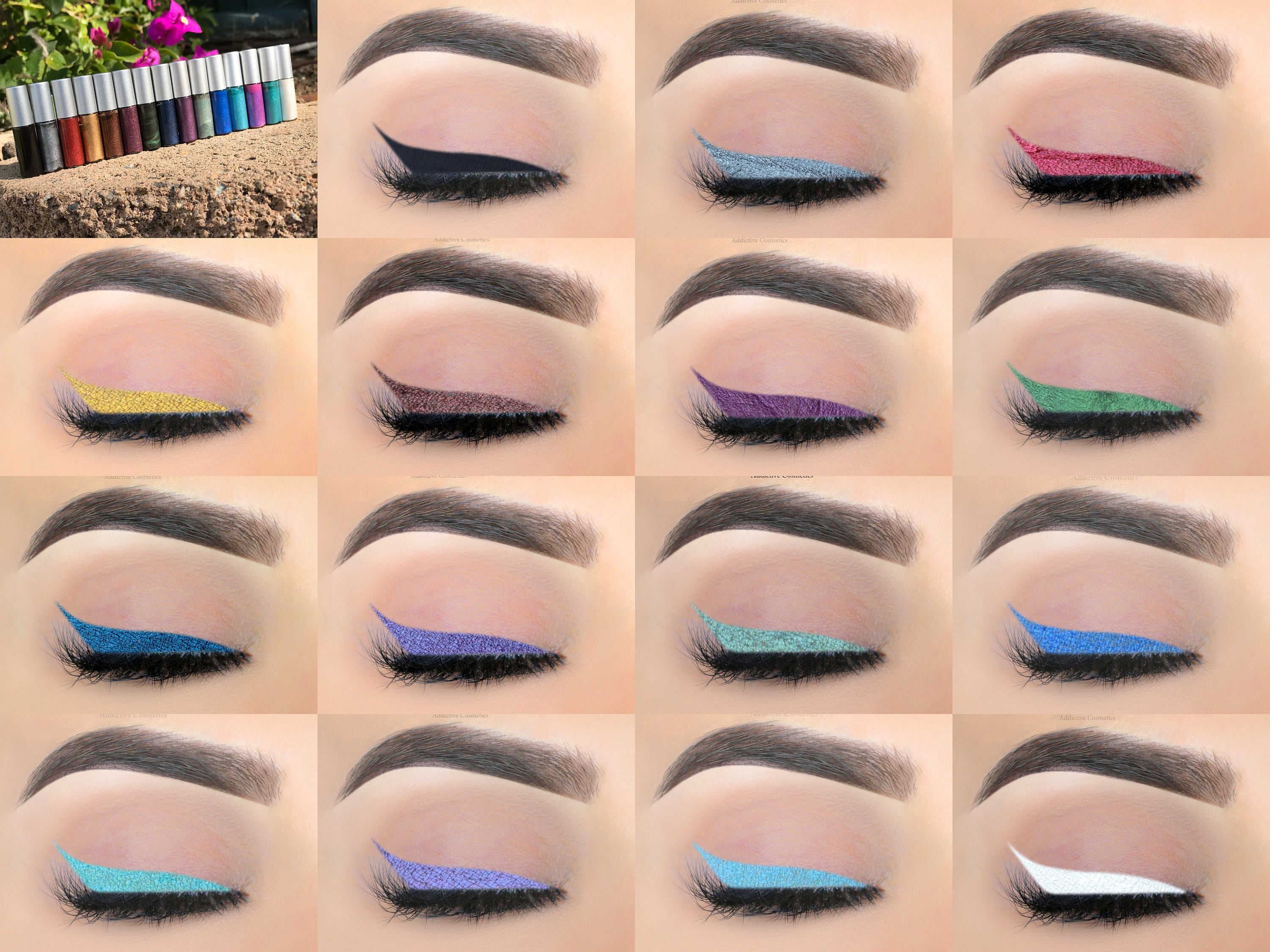 Neon Liquid Eyeliner Colors Uv Glow Matte Quick Dry Water Soluble Color