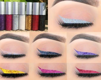 PICK 3 Mini Glitter Liquid Eyeliners- All Natural base, Vegan Friendly