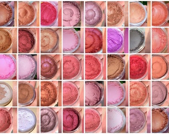 MINERAL BLUSH SAMPLES- Pick any 3 blush colors to sample- All Natural, Vegan Friendly