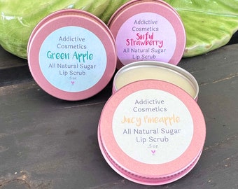 SUGAR LIP SCRUBS- All Natural Ingredients, Vegan Friendly