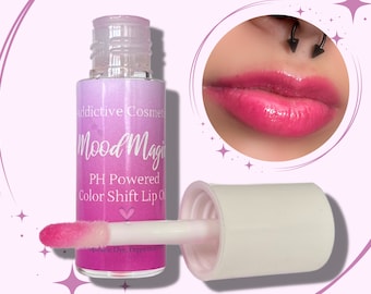 MOOD MAGIC! PH Powered Lip Oil- Color Changing Lip Stain- All Natural, Vegan Friendly, Cruelty Free