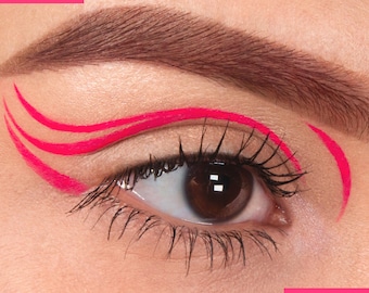 NEON PINK Matte Cake Eyeliner with Applicator Brush- Water Activated Eyeliner- Vegan Friendly, Cruelty Free