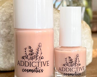 Nails Inc SOUTH BEACH Nagellack – Pastelliger Nude-Ton, Mit AHA-Pflege, Vegan, Breiter Pinsel