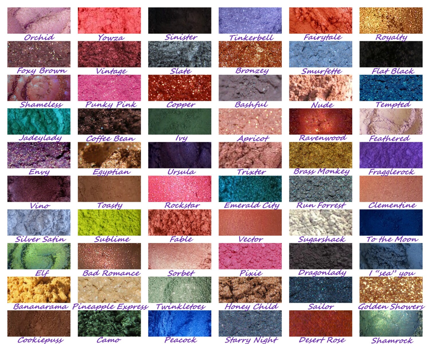 EYESHADOW SAMPLES All Natural Vegan Friendly Eyeshadow and Etsy