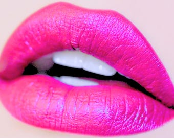 MEAN GIRL Hot Pink All Natural Lipstick and Liner- Vegan friendly
