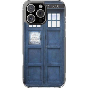 TARDIS Phone Case – Clear Shockproof Hybrid Cover for iPhone & Samsung Galaxy – Police Call Box Design – Slim Rugged Protective Case