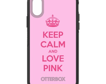 OtterBox Symmetry - Keep Calm and Love Pink - Apple iPhone - Samsung Galaxy - CUSTOM Personalized Monogrammed