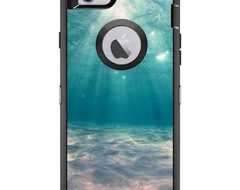 Underwater Sun Sand OtterBox Defender / Apple iPhone or Samsung Galaxy / Diving / Custom Personalized Monogrammed / Any Color / Any Font