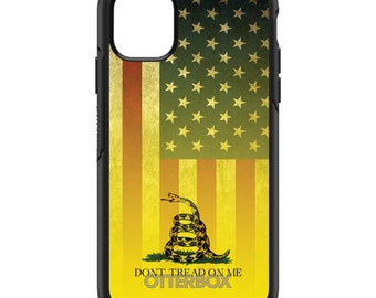 OtterBox Symmetry - US Flag Gadsden Flag Don't Tread On Me - Apple iPhone - Samsung Galaxy - CUSTOM Personalized Monogrammed