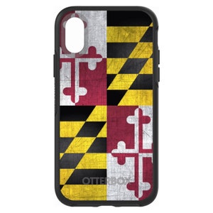 Old Weathered Maryland Flag Phone Case, Compatible with OtterBox Symmetry, iPhone 17 16 15 14, Galaxy S25 S24 S23