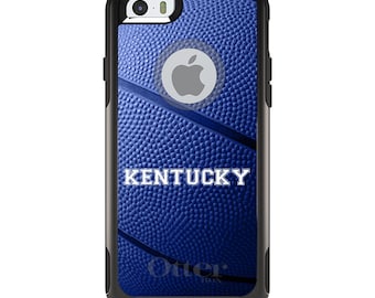 OtterBox Commuter para Apple iPhone/Samsung Galaxy (seleccionar modelo) - Monograma personalizado - Colores de baloncesto de Kentucky Azul
