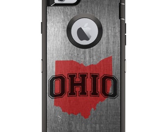 Ohio State Outline OtterBox Defender / Apple iPhone or Samsung Galaxy / Custom Personalized Monogrammed / Any Color / Any Font