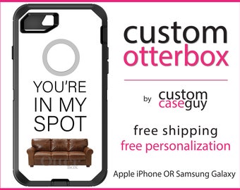 Sheldon's Spot OtterBox Defender / Apple iPhone or Samsung Galaxy / Big Bang Theory / Custom Personalized Monogrammed / Any Color / Any Font