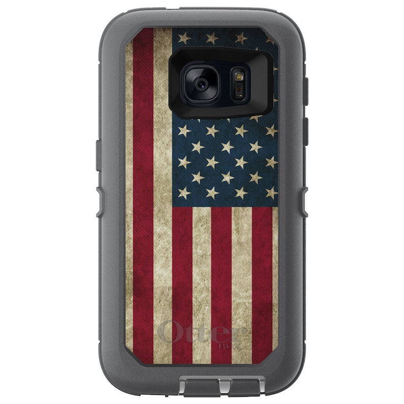 US Flag OtterBox Defender / Apple iPhone or Samsung Galaxy / Red White & Blue Weathered / Custom Personalized Monogrammed / Any Color image 8