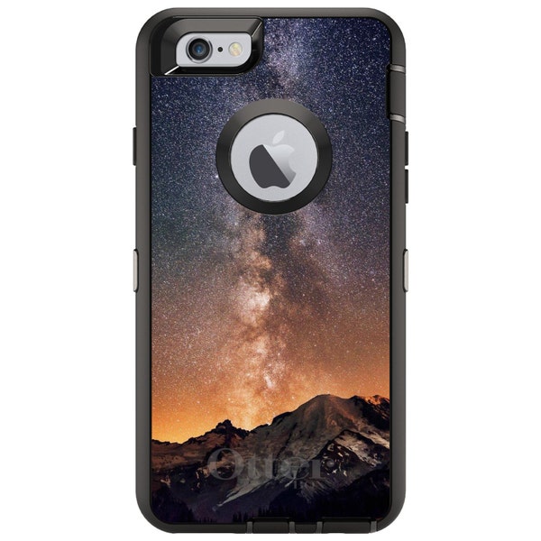 CUSTOM OtterBox Defender Case for Apple iPhone or Samsung Galaxy - Personalized Monogram - Milky Way Over Mountains