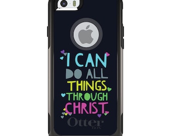 OtterBox Commuter for Apple iPhone / Samsung Galaxy (Choose Model) - Custom Monogram - Any Colors - All Things Through Christ