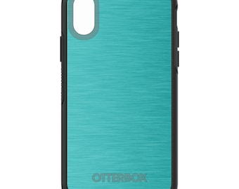 OtterBox Symmetry - Teal Stainless Steel Image Print - Apple iPhone - Samsung Galaxy - CUSTOM Personalized Monogrammed