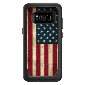 US Flag OtterBox Defender / Apple iPhone or Samsung Galaxy / Red White & Blue Weathered / Custom Personalized Monogrammed / Any Color image 6