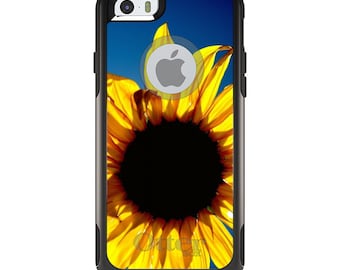 OtterBox Commuter for Apple iPhone / Samsung Galaxy (Choose Model) - Custom Monogram - Any Colors - Blue Yellow Sunflower Sky