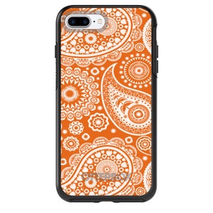 OtterBox Symmetry Orange White Paisley Apple iPhone Samsung Galaxy CUSTOM Personalized Monogrammed image 4