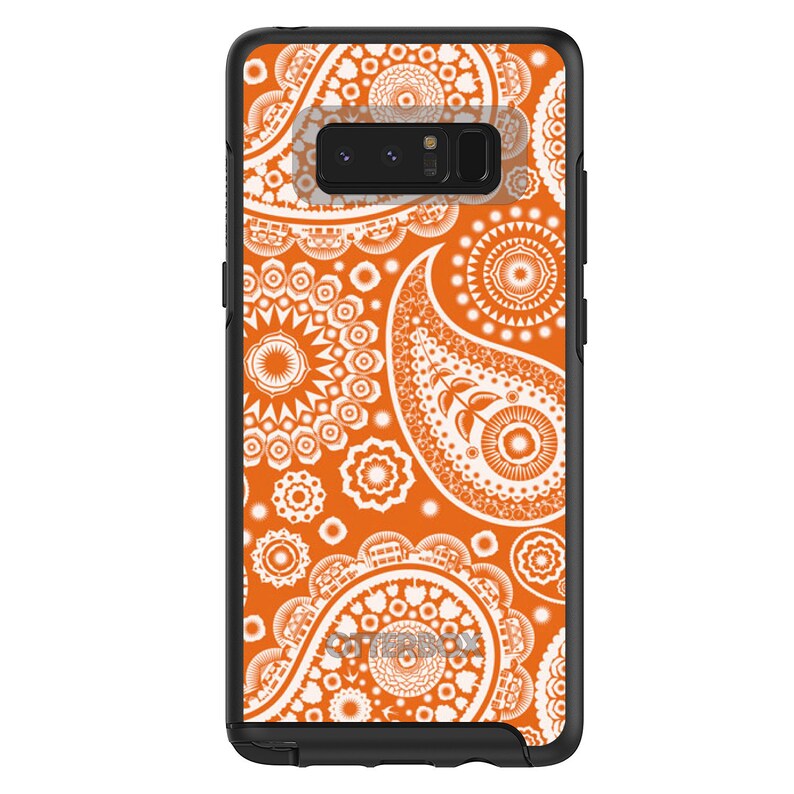 OtterBox Symmetry Orange White Paisley Apple iPhone Samsung Galaxy CUSTOM Personalized Monogrammed image 5