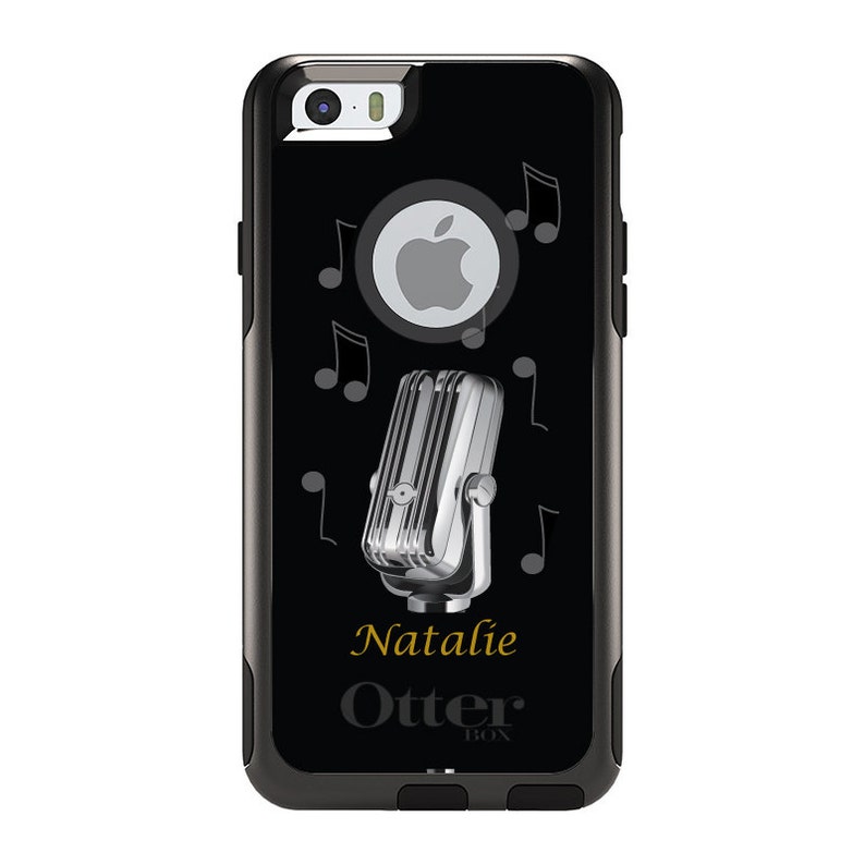 Choose Model - Custom Monogram or Image Black Yellow Gray Music Notes OtterBox Commuter for Apple iPhone