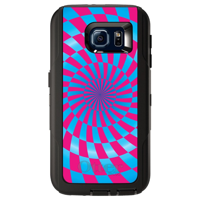 Choose Model Custom OtterBox Defender for Galaxy S Galaxy Note Blue Pink Swirl Geometric