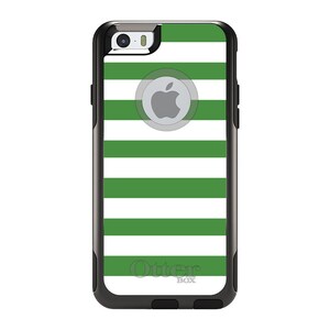 OtterBox Commuter for Apple iPhone / Samsung Galaxy Choose Model Custom Monogram Any Colors Green & White Bold Stripes image 1