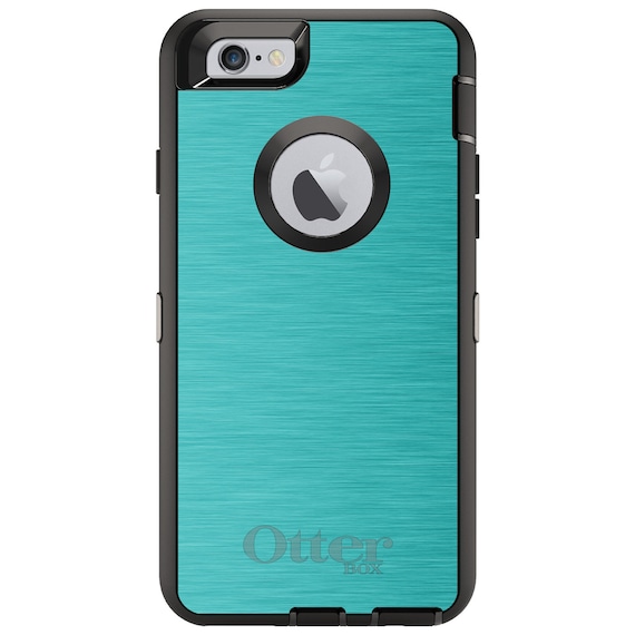 CUSTOM Otterbox Defender Case for Apple iPhone or Samsung Galaxy -  Personalized Monogram - Teal Faux Stainless Steel - Etsy