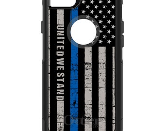 OtterBox Commuter for Apple iPhone / Samsung Galaxy (Choose Model) - Custom Monogram - Any Colors - Thin Blue Line US Flag - United We Stand