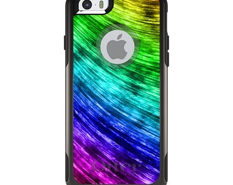 OtterBox Commuter for Apple iPhone / Samsung Galaxy (Choose Model) - Custom Monogram - Any Colors - Rainbow Shimmering Curve