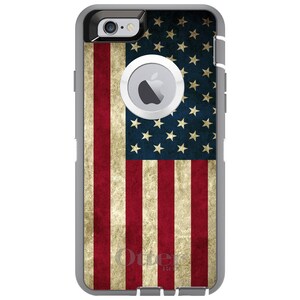 US Flag OtterBox Defender / Apple iPhone or Samsung Galaxy / Red White & Blue Weathered / Custom Personalized Monogrammed / Any Color image 5