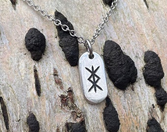 Bind rune Viking pewter pendant, protection, algiz, sowilo, petite, norse, viking, mythology, runic, jewellery, Elder Futhark, necklace,