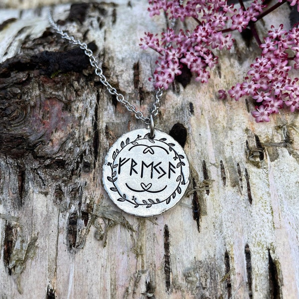 Freya Viking Hand Stamped jewellery, Rune, norse,  viking, Fehu, raido, ehwaz, jera, ansuz, freja, Elder Futhark, godess, crops and birth