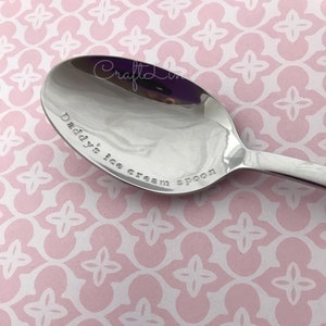 The LUNCH BOX Spoon. CUSTOM Hand Stamped Spoon. Personalized 