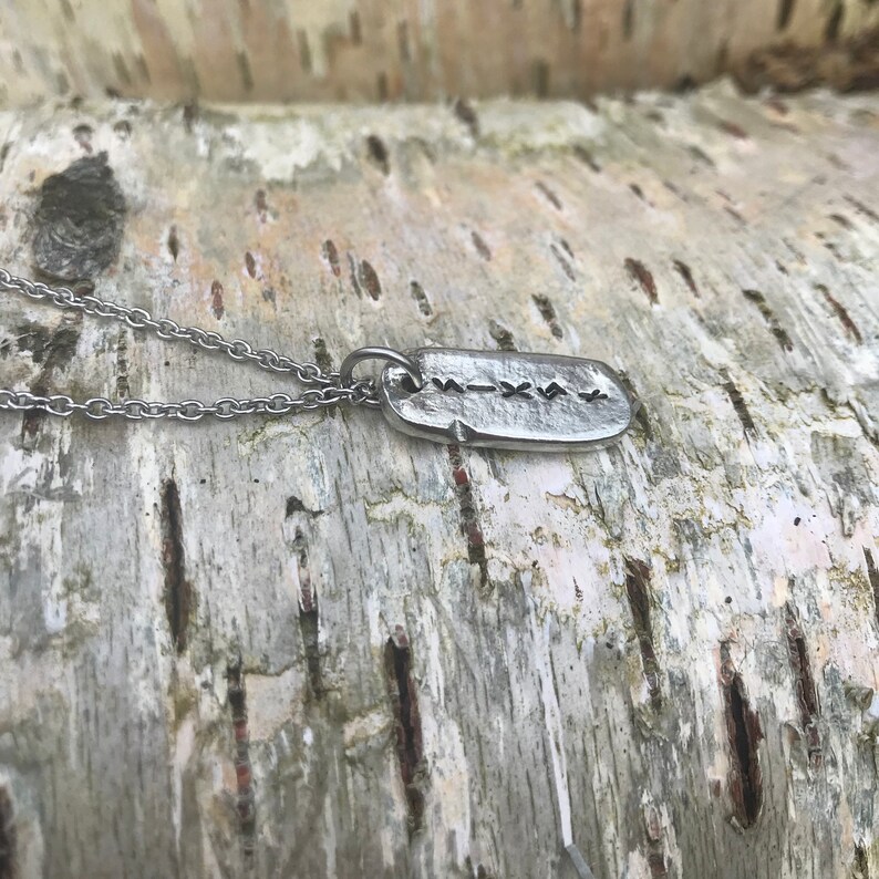 Sigyn Viking Hand Stamped Pewter Pendant Necklace Rune - Etsy