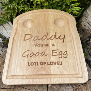 Gepersonaliseerde ei- en toastplank, dippy ei, soldaat, goed ei, oma, opa, houten, vaderdag, verjaardag, aangepast cadeau, ontbijt,