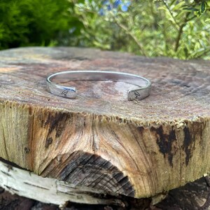 Viking runic cuff, find the light within the darkness, raven code, Hugin, Munin, aluminium, Elder Futhark, Norse, Viking, Odin, Wiccan image 4