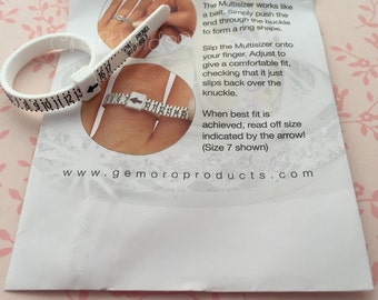 US Ring Sizer Gauge, Multisizer Tool (Sizes 1-17)