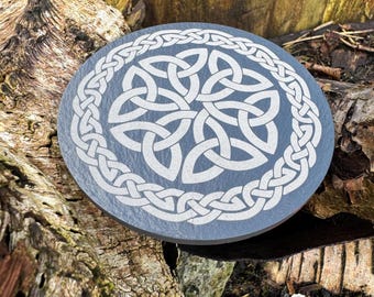 Celtic Knot Slate Coaster, Irish Whiskey Dram