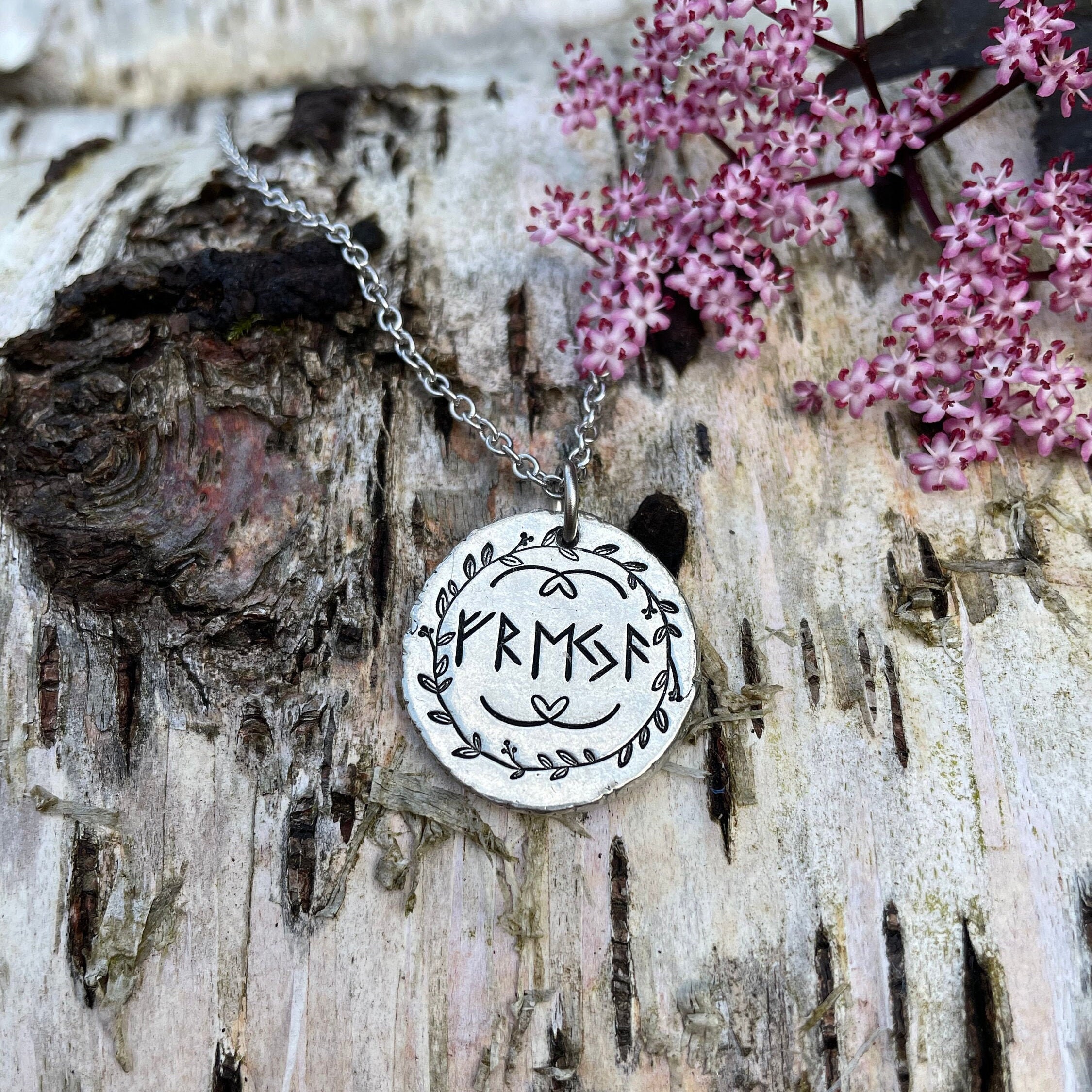 Freya Viking Hand Stamped Jewellery, Rune, Norse, Viking, Fehu, Raido ...