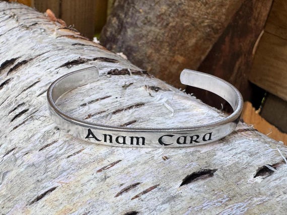 Celtic Anam Cara Cuff Bracelet – Irish Soulmate Bangle, Lightweight Aluminum