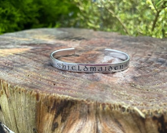 Shieldmaiden Cuff Bracelet, Vikings Inspired, Celtic Triskelion