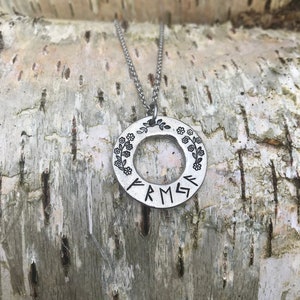 Freya Viking Hand Stamped jewellery, Rune, norse, viking, Fehu, raido, ehwaz, jera, ansuz, jewellery Elder Futhark, godess, crops and birth image 8