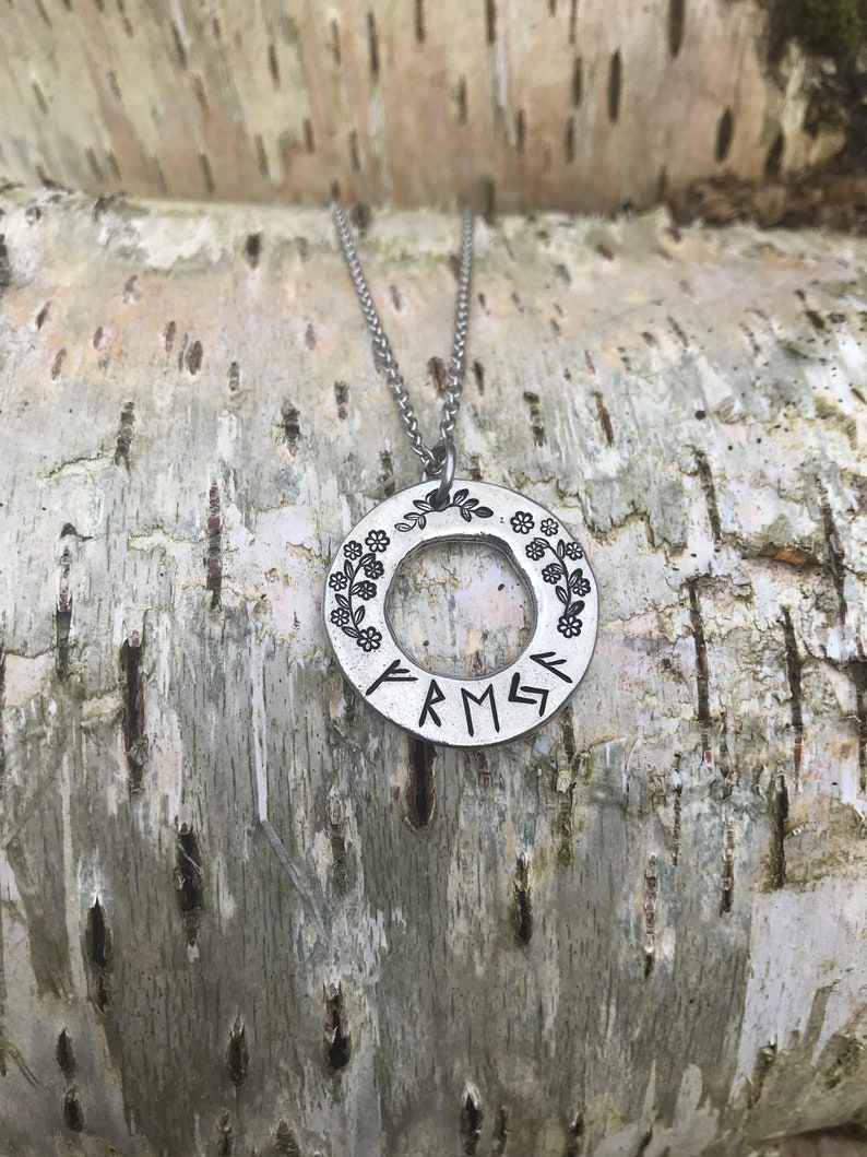 Freya Viking Hand Stamped jewellery, Rune, norse, viking, Fehu, raido, ehwaz, jera, ansuz, jewellery Elder Futhark, godess, crops and birth image 8