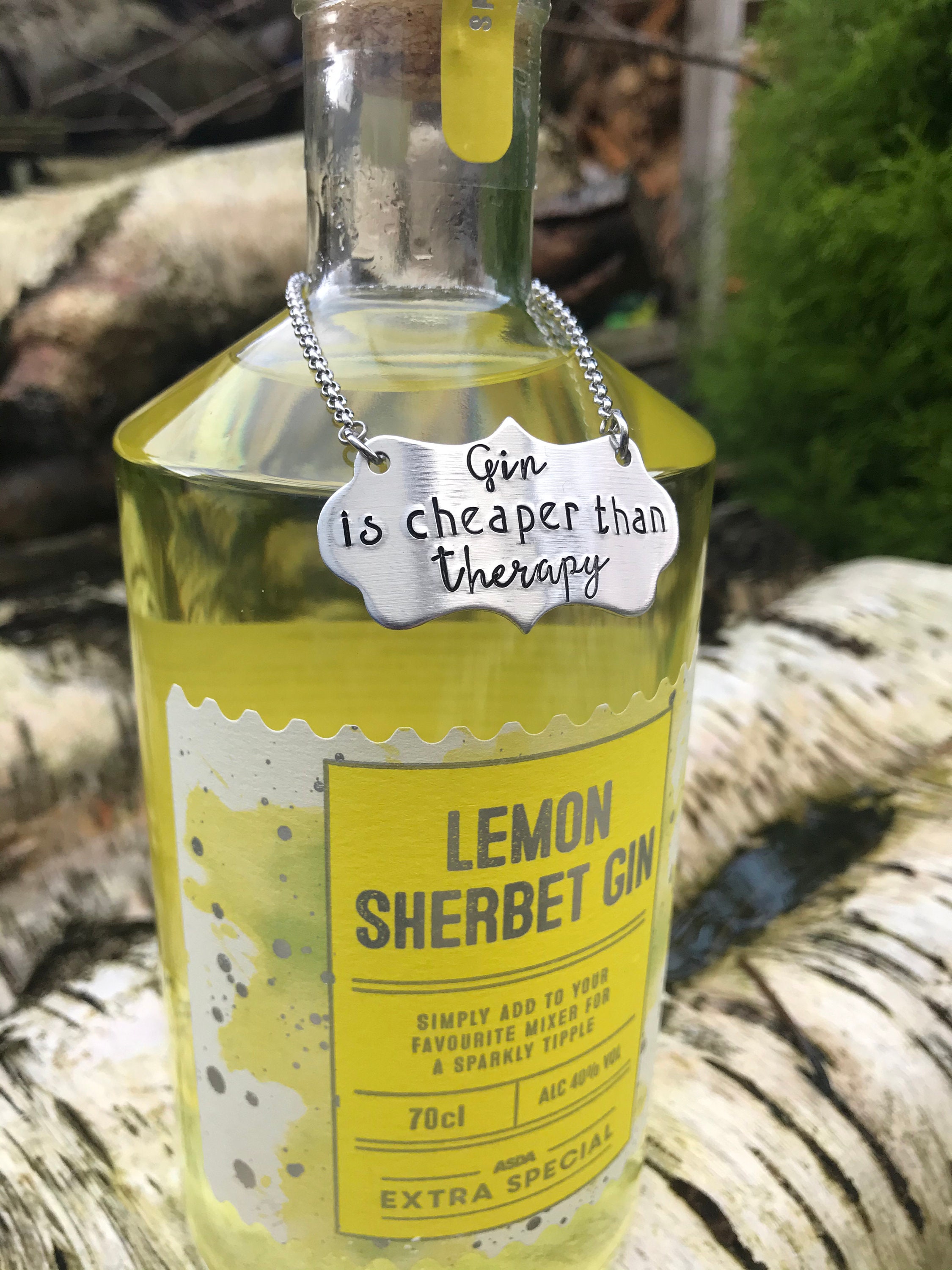 Personalised Gin bottle tag label GIN is cheaper than Etsy