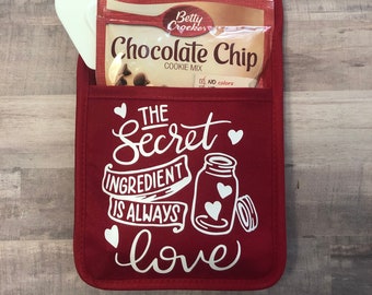 Oven Mitt Gift | Potholder Valentine Teacher Gift | Baking Gift | The Secret Ingredient is Love | Pot Holder | Valentine's Day