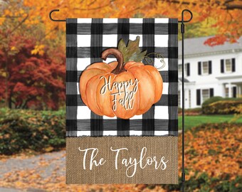 Decorative Fall Porch Flag FALL IS HERE 28/" X 40/" PATCHWORK OF FALL ITEMS