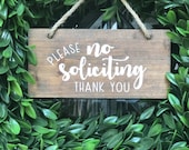 No Soliciting Sign Do Not Disturb Sign Porch Decor No Soliciting Door Sign No Solicitation Sign Do Not Ring Bell Sign Porch Sign