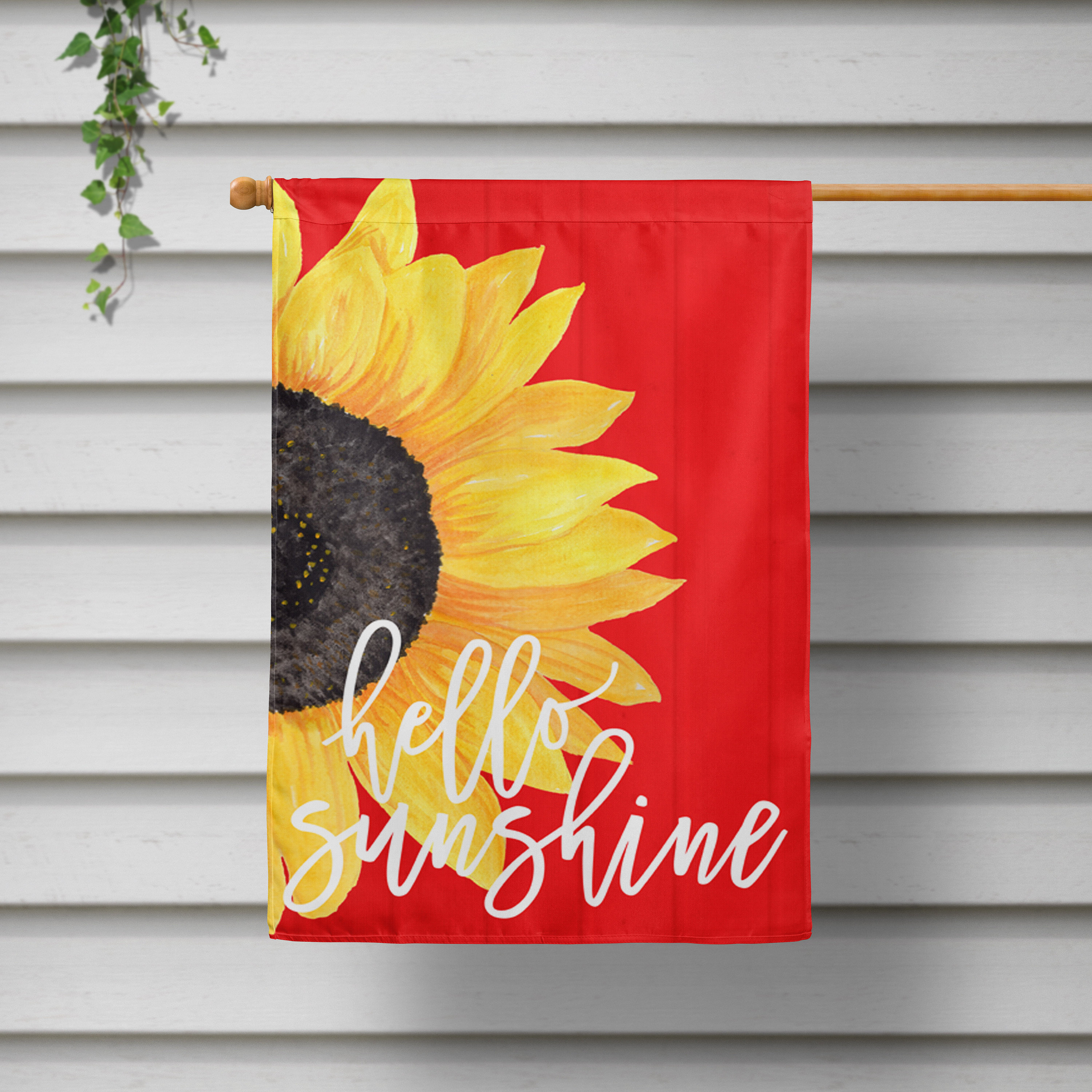 HAONEFECT Hello Sunshine Flaggen-Set – 2-teilig Für Haus & Garten, Sommer-Deko